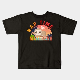 Nap time mattress sloth shirt Kids T-Shirt